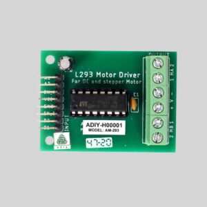 L293D Motor Driver Module with green screw terminals and a 16-pin IC.